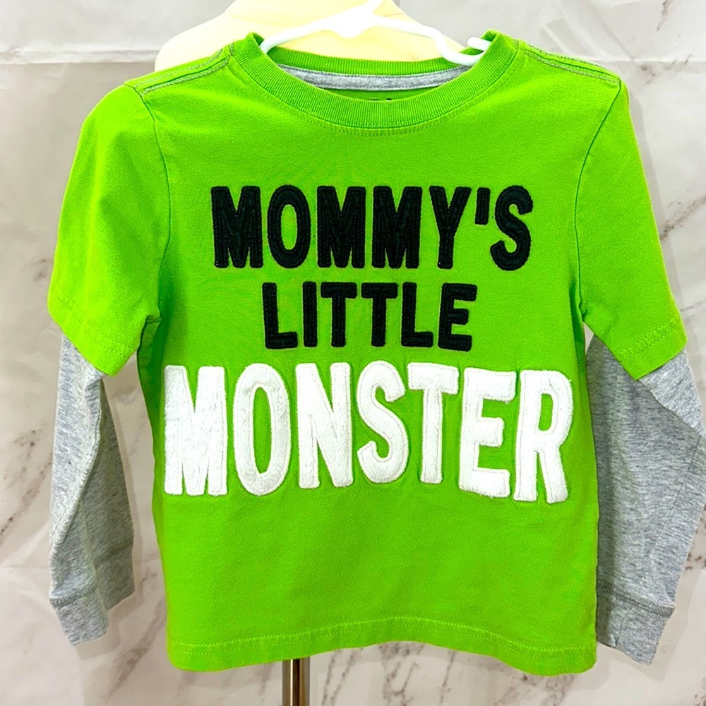 Mommys little monster crazy 8s‎ 3t longs sleeve t shirt